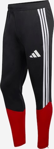 ADIDAS PERFORMANCESlimfit Sportske hlače 'DFB' - crna boja: prednji dio