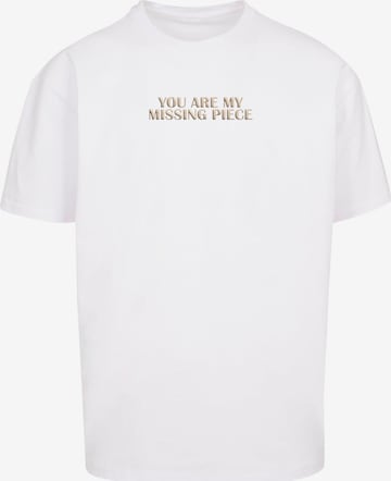 Merchcode Shirt 'Missing Peace' in Wit: voorkant