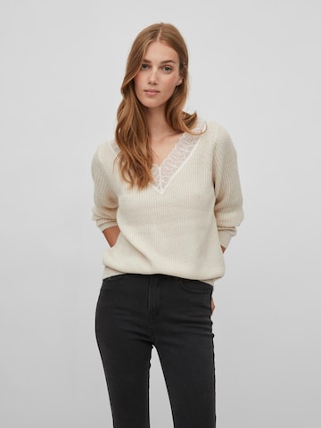 VILA Sweater 'Glacy' in Beige: front