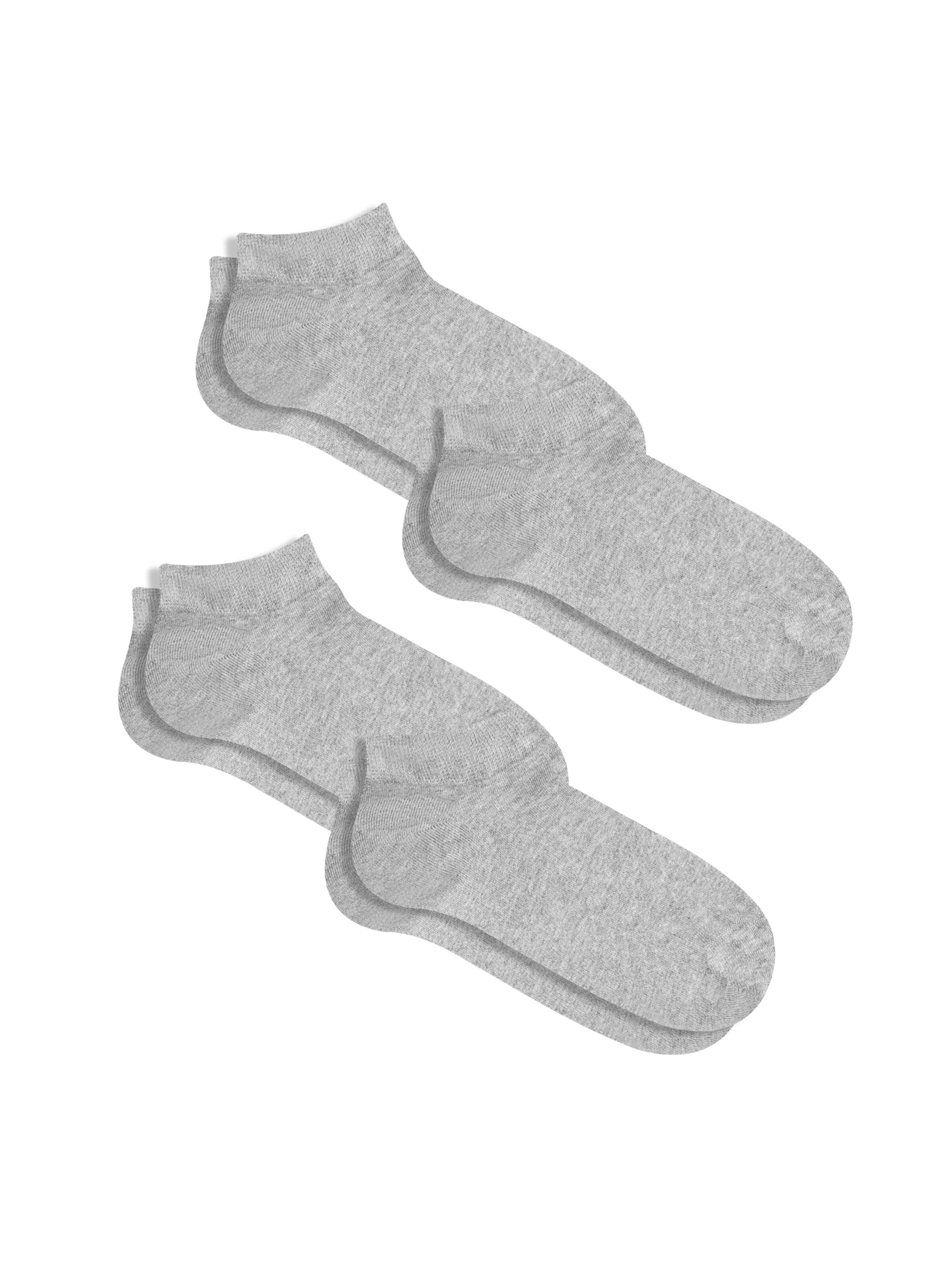 Albero Natur Ankle Socks 'Bio-Baumwoll-Sneakersocken Unisex - 4er Pack' in Grey: front