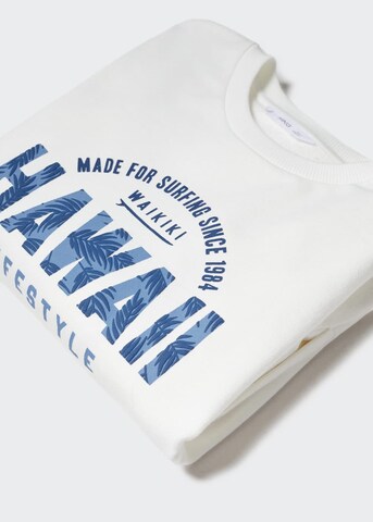 Bluză de molton 'Hawaii' de la MANGO KIDS pe alb