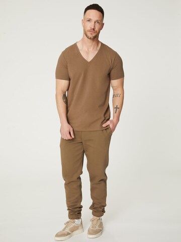 DAN FOX APPAREL Tapered Παντελόνι 'Danilo' σε καφέ