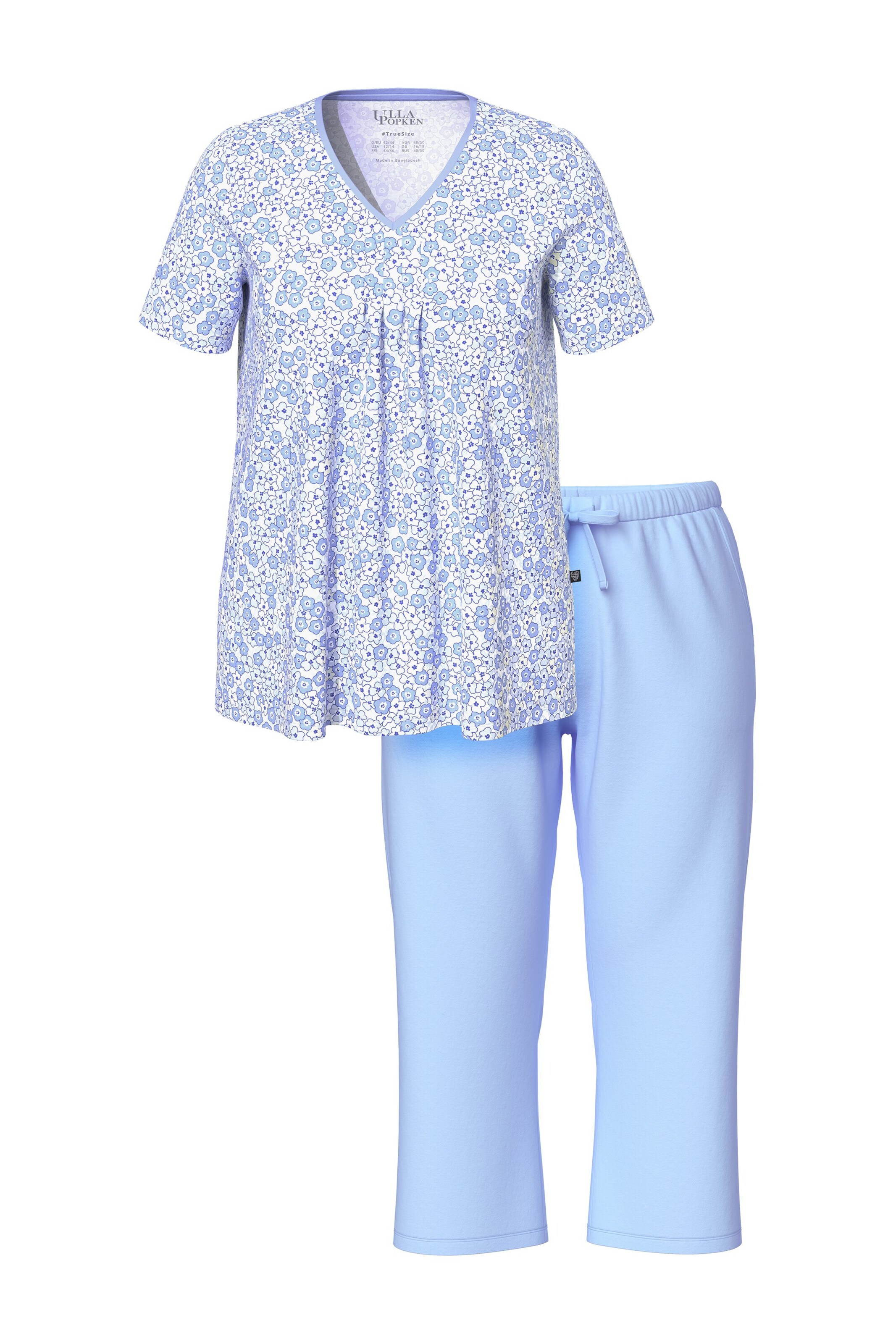 Ulla Popken Pyjama in Blau: Vorderseite