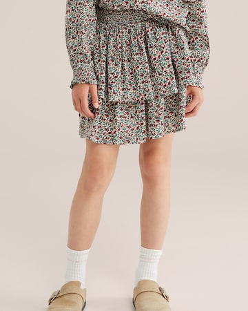 WE Fashion Rok in Groen: voorkant