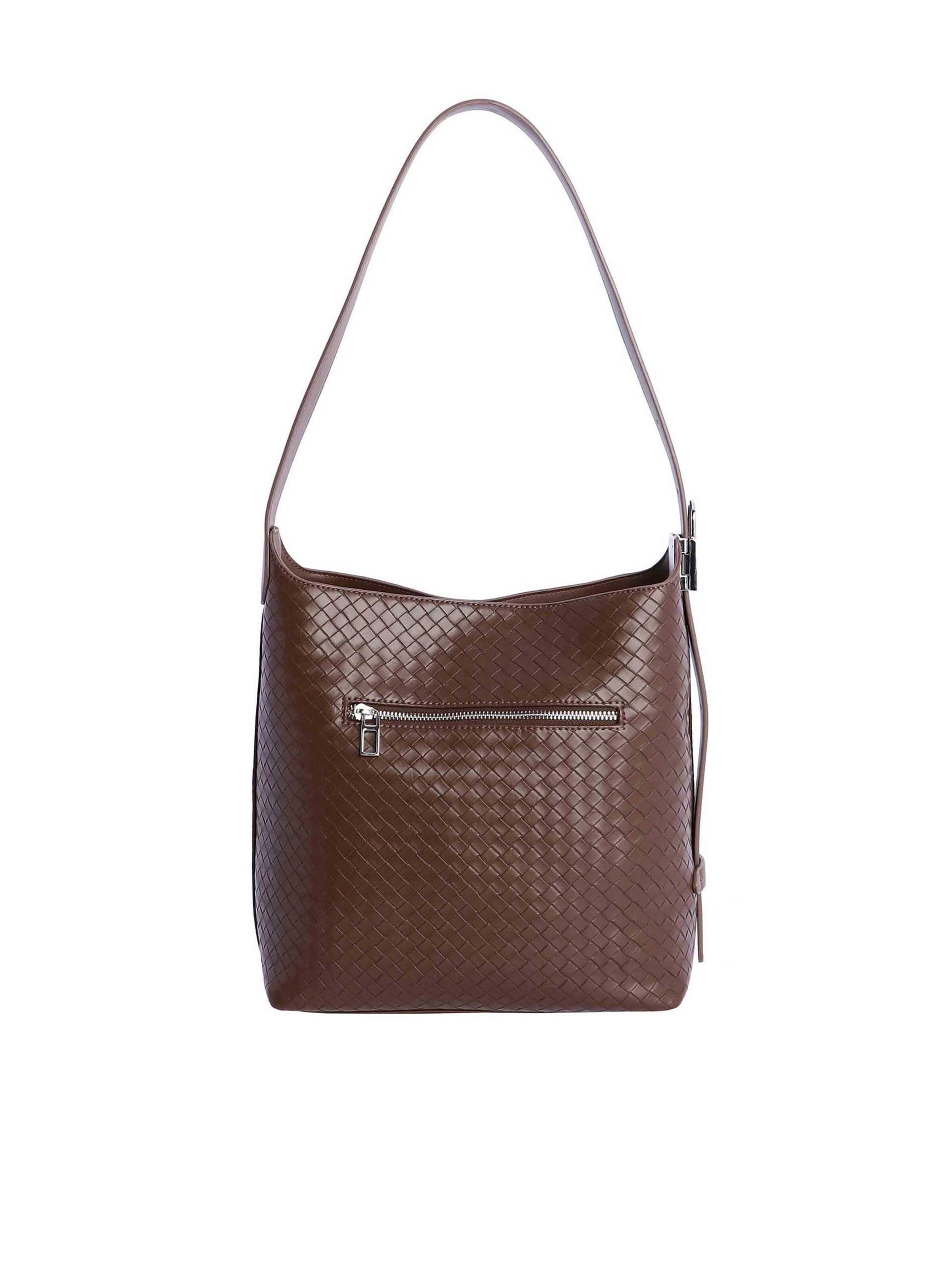 Don Algodon - Bolso de hombro 'Bolso de hombro para mujer Lipari de piel sintética con botón magnético' en marrón