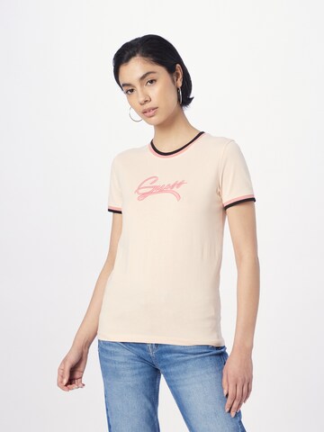 GUESS T-Shirt 'CAMILA' in Pink: predná strana