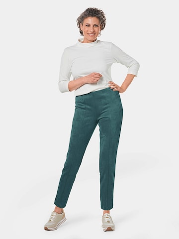 Goldner Slim fit Pleat-Front Pants in Green