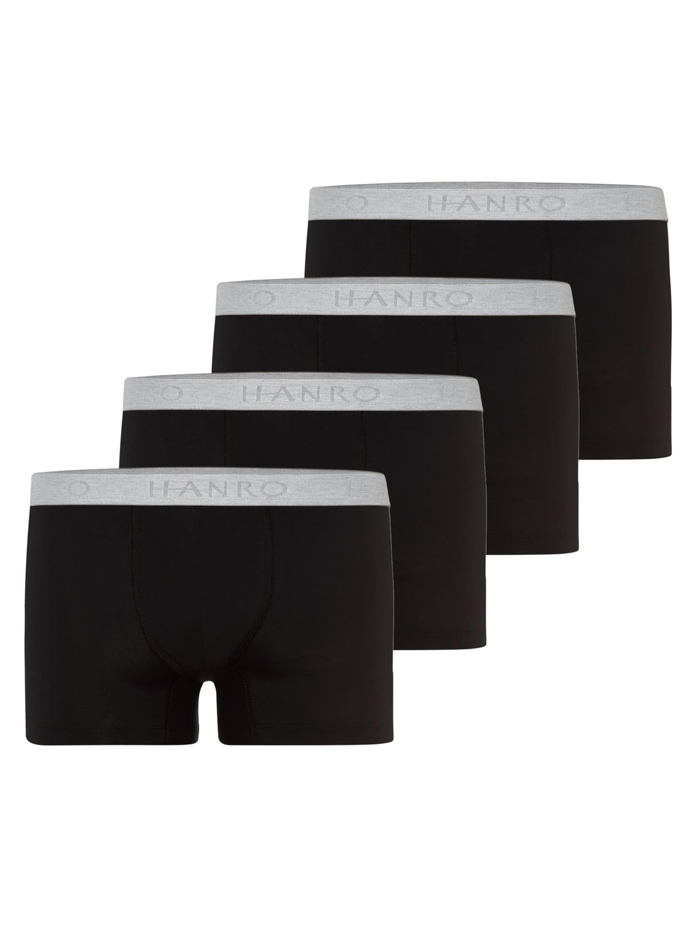Hanro Boxershorts 'Cotton Essentials'‌‌‌‌‌ in Schwarz: Vorderseite