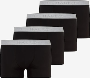 Hanro Boxershorts 'Cotton Essentials' in Schwarz: Vorderseite