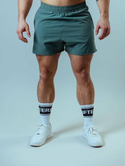 Lifters Workout Pants 'Raw Gym Shorts - Short Cut' in Green, Item view