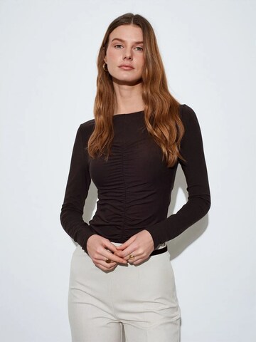Camicia da donna di Dilvin in nero: frontale