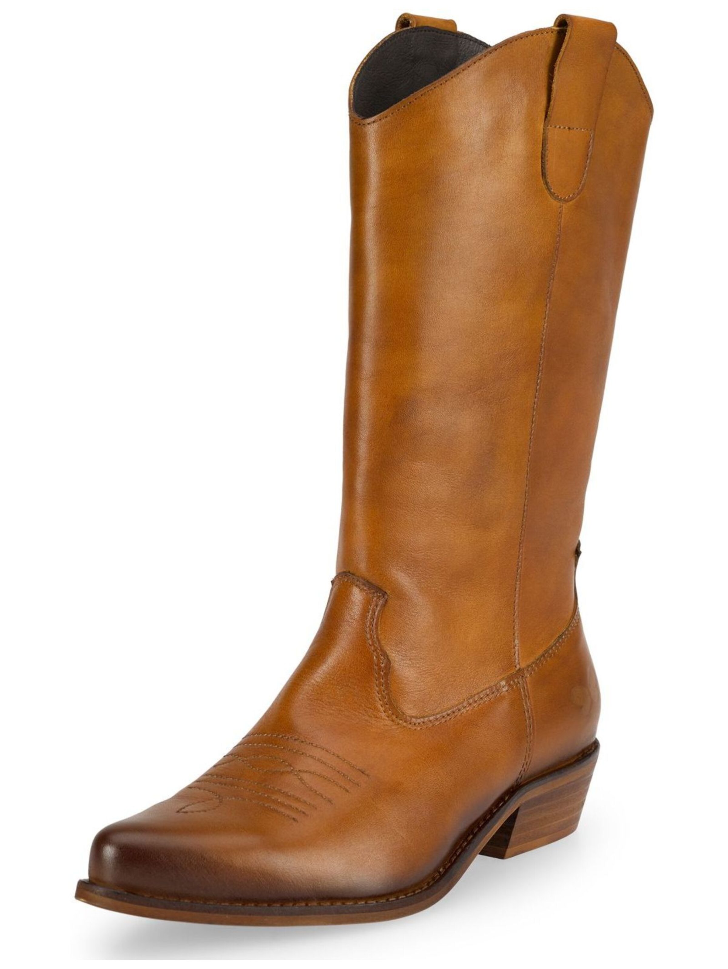 Felmini Wide Fit Cowboystiefel in Braun: Vorderseite