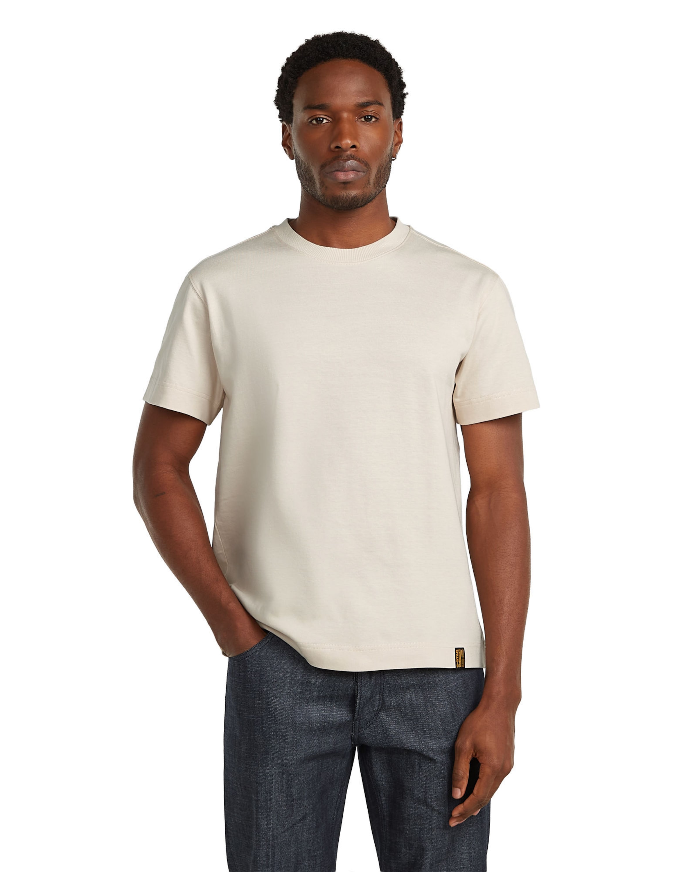 G-STAR T-Shirt - 'GS-01 T-Shirt' in Weiß: Vorderseite