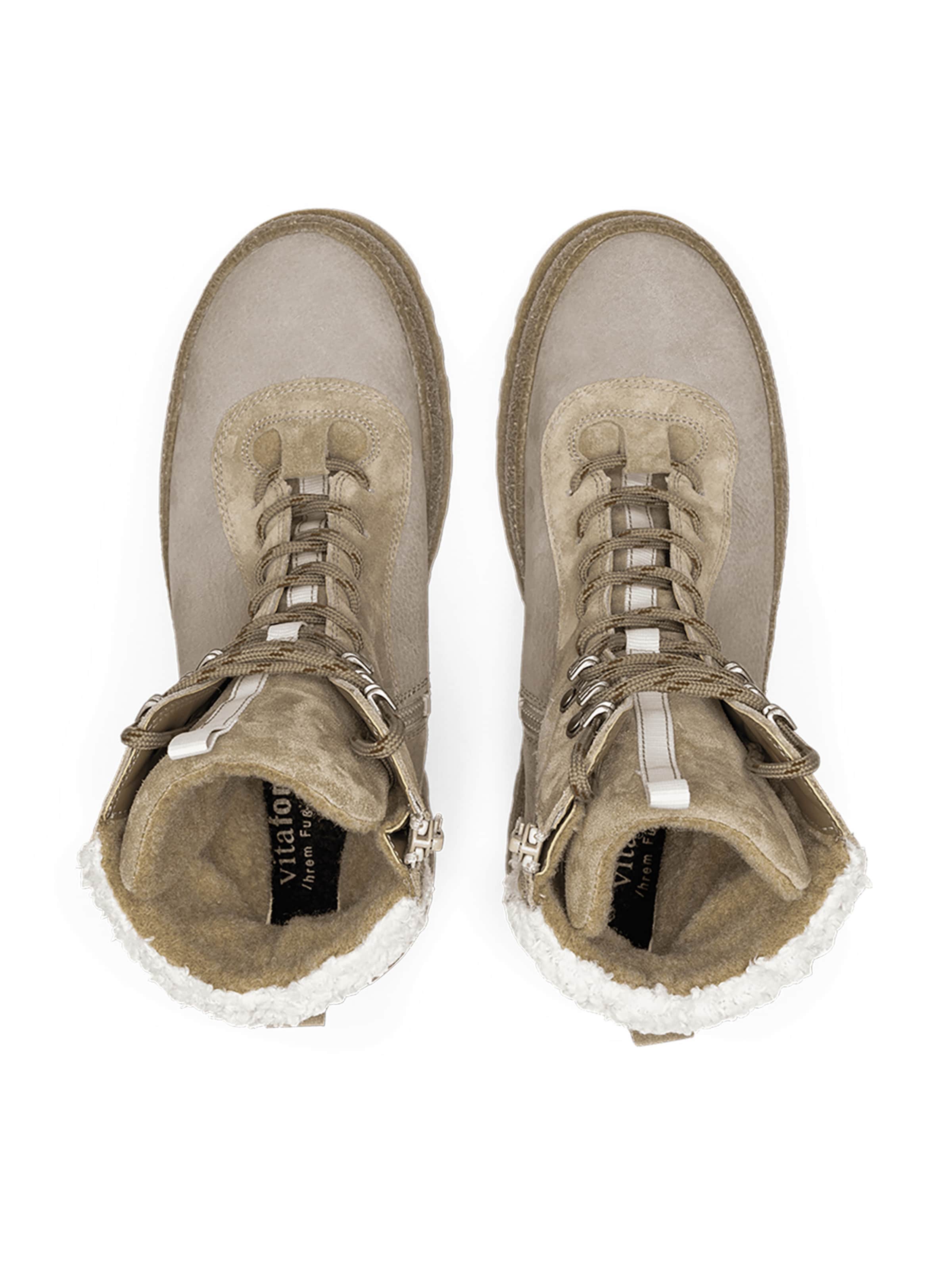 VITAFORM Schnürstiefelette in Beige