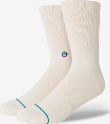 Stance - Meias 'Love Crew' em branco: frente