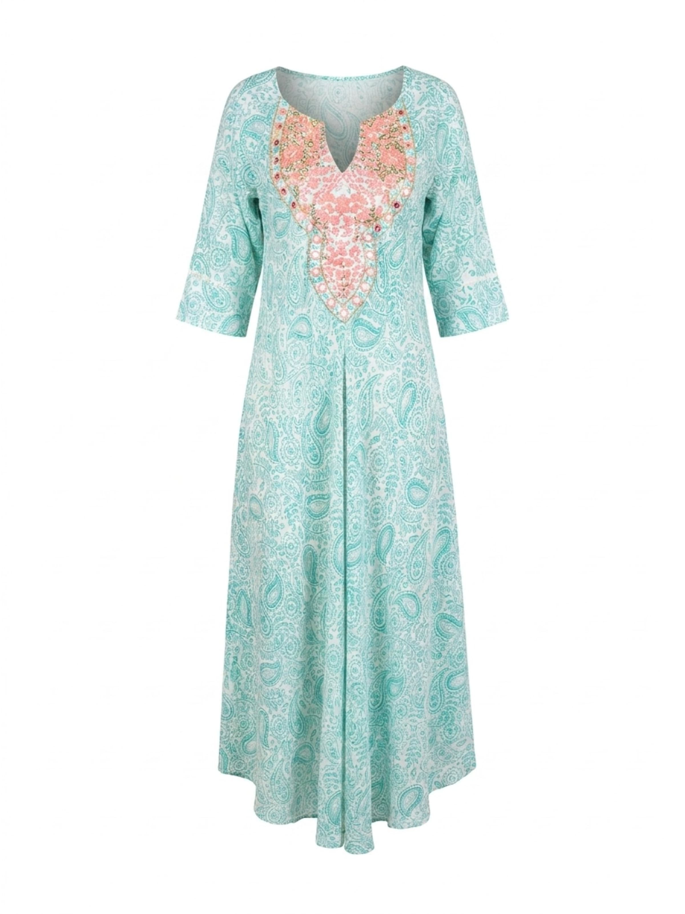 Robe 'Robe Longue Naomi' Miss June en bleu : devant