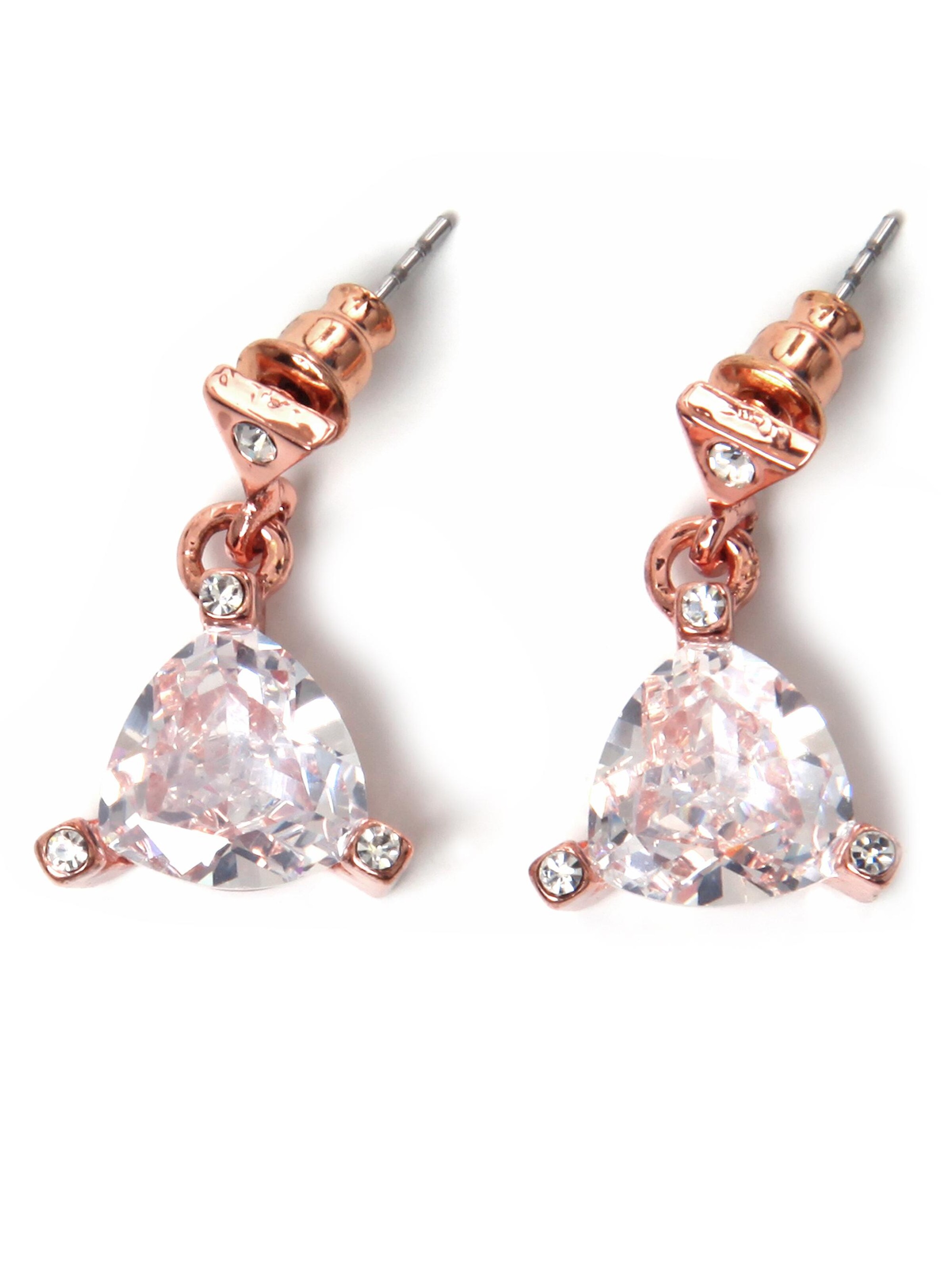 COLLEZIONE ALESSANDRO Earrings 'Zora' in Transparent: front