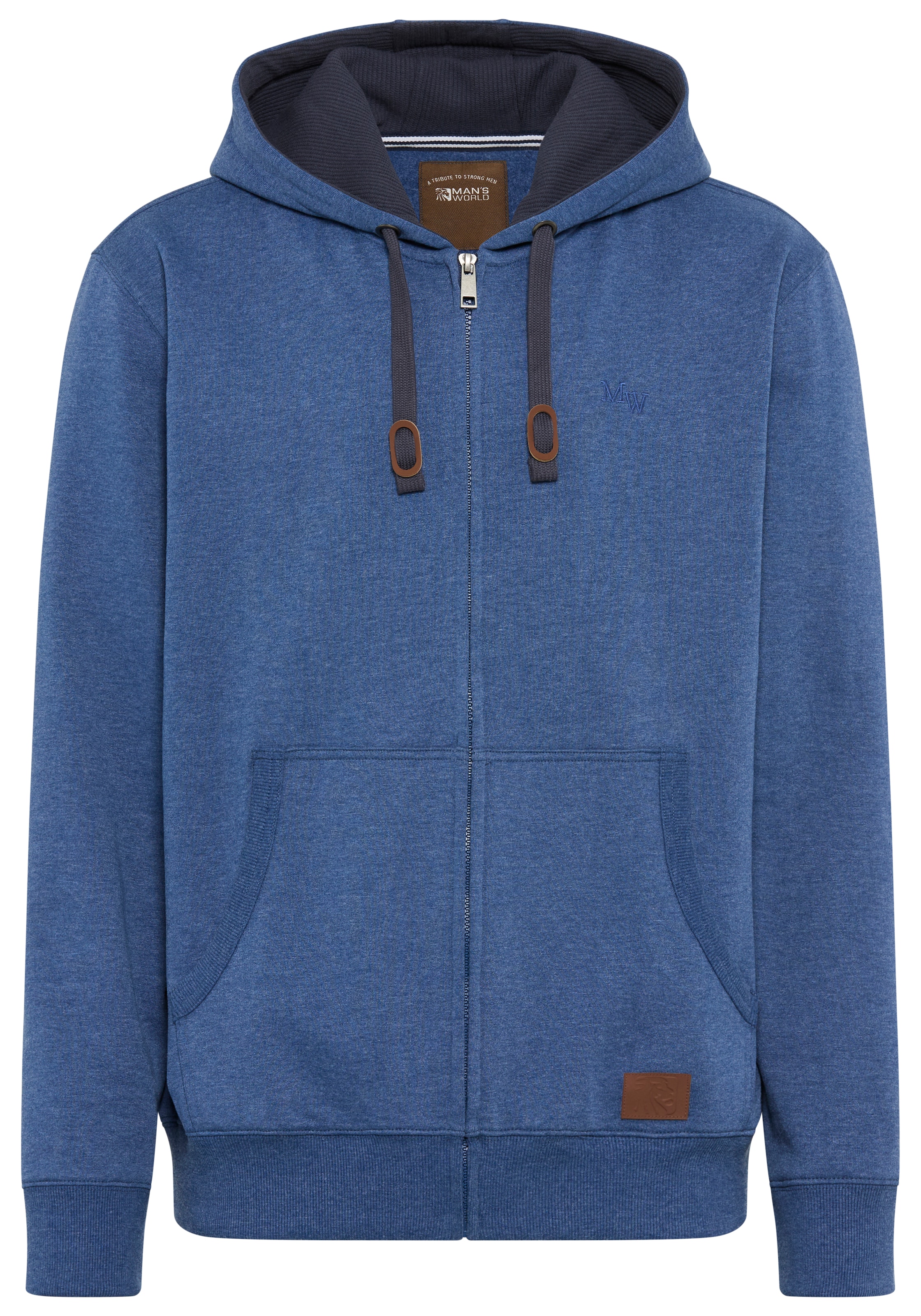 Man's World Sweatjacke in Blau: Vorderseite