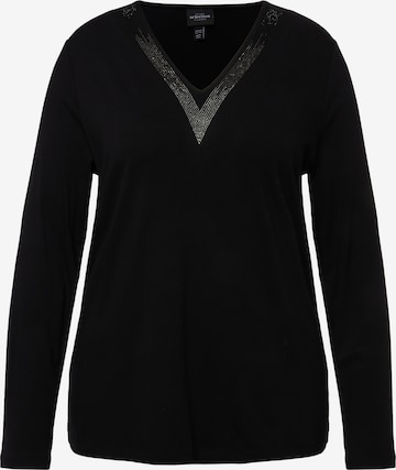 Ulla Popken Shirt in Black: front