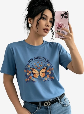 GORHEY Shirt 'Women's Summer Casual Cotton T-Shirt' in Blau: Vorderseite