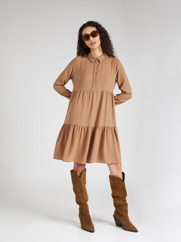 JDY Shirt Dress 'Piper' in Brown