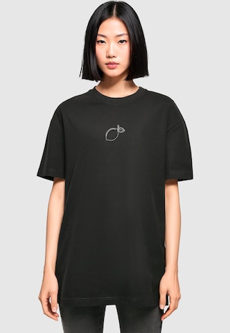 Merchcode T-Shirt 'Summer - Lemon' in Schwarz: Vorderseite