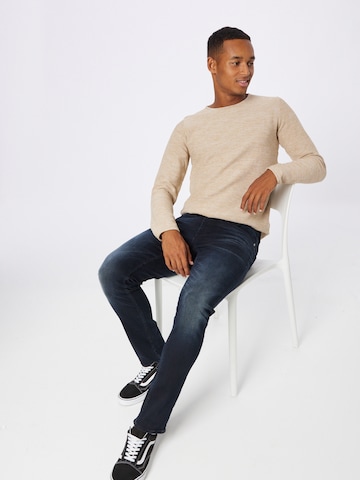 INDICODE JEANS Regular Fit Pullover 'Christian' in Beige