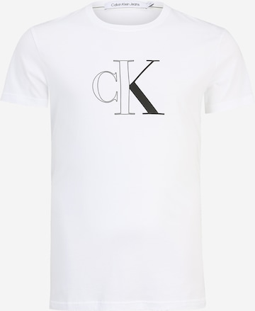 T-Shirt Calvin Klein Jeans Plus en blanc : devant