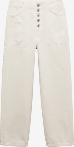 MANGO Regular Jeans 'BONNIE' in Beige: voorkant