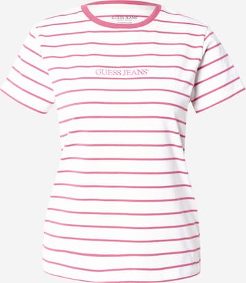 GUESS JEANS Тениска в розово: отпред
