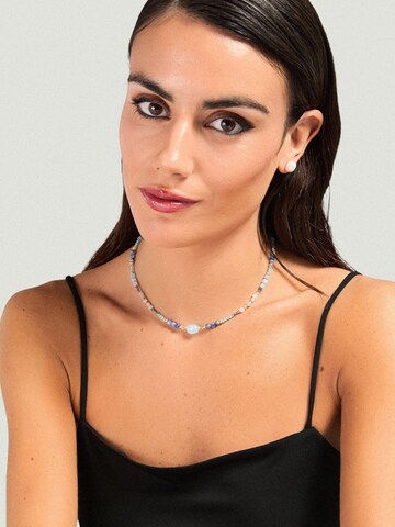 ØYRE Łańcuszek 'Blue Beaded' w kolorze niebieski