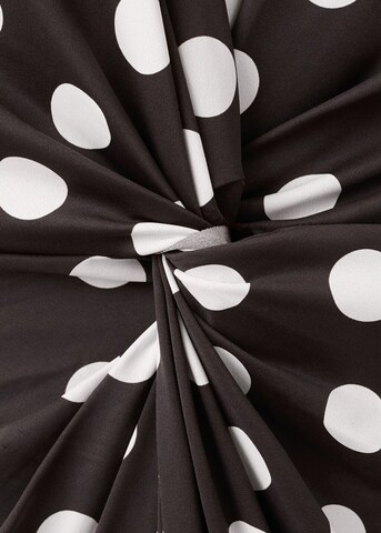 MANGO High neck Swimsuit in Brown