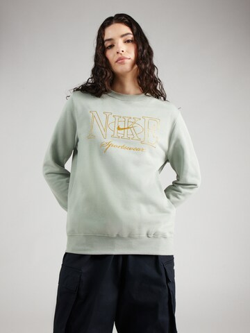 Sweat-shirt 'Club Fleece' Nike Sportswear en vert : devant