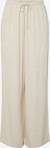 PIECES Wide Leg Bukser 'PCPia' i hvid: forside