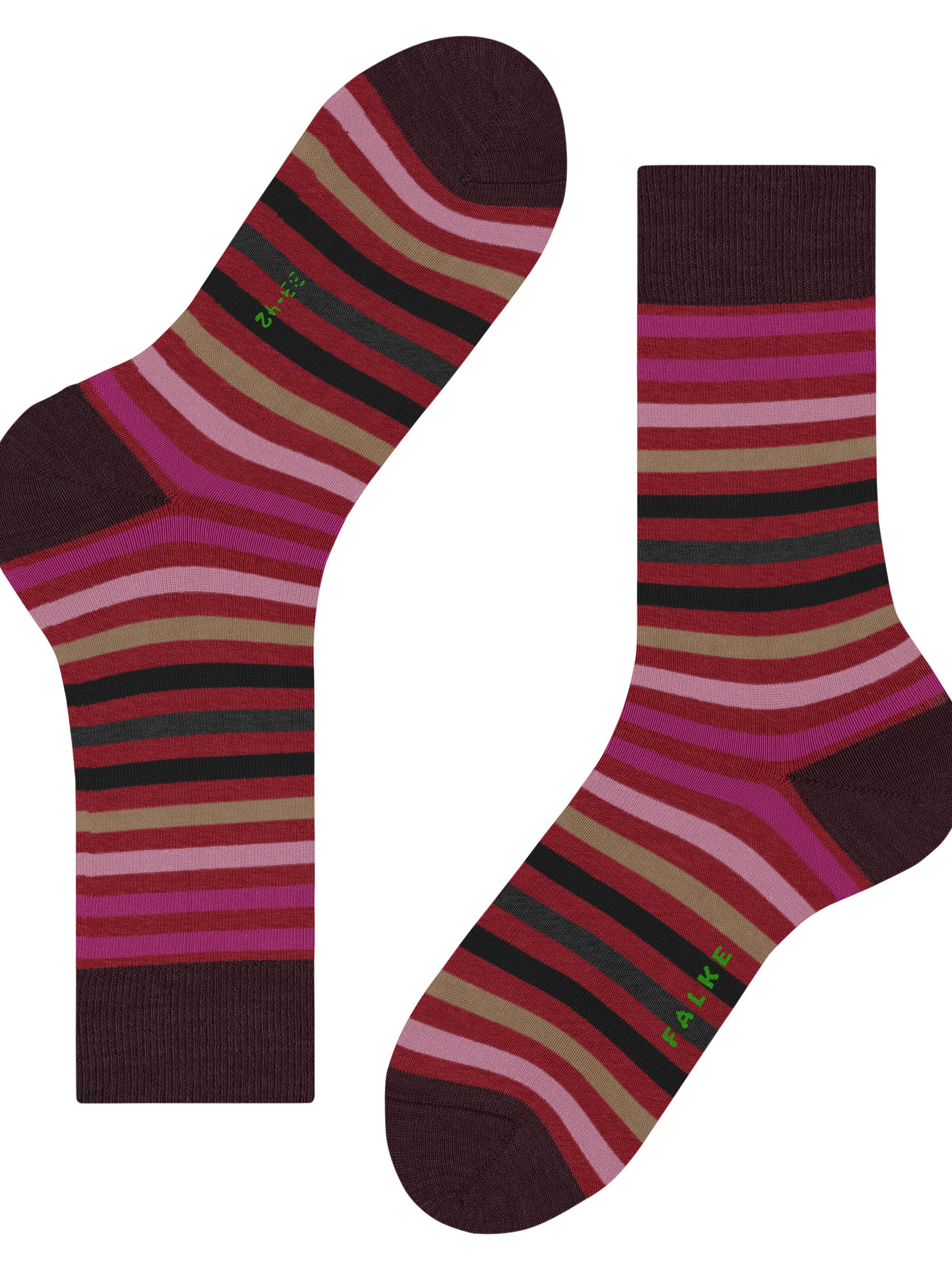 FALKE Socks 'Tinted Stripe' in Red