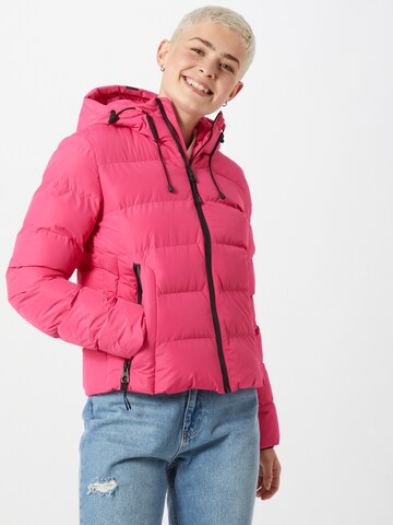 Superdry Winterjas in Roze: voorkant