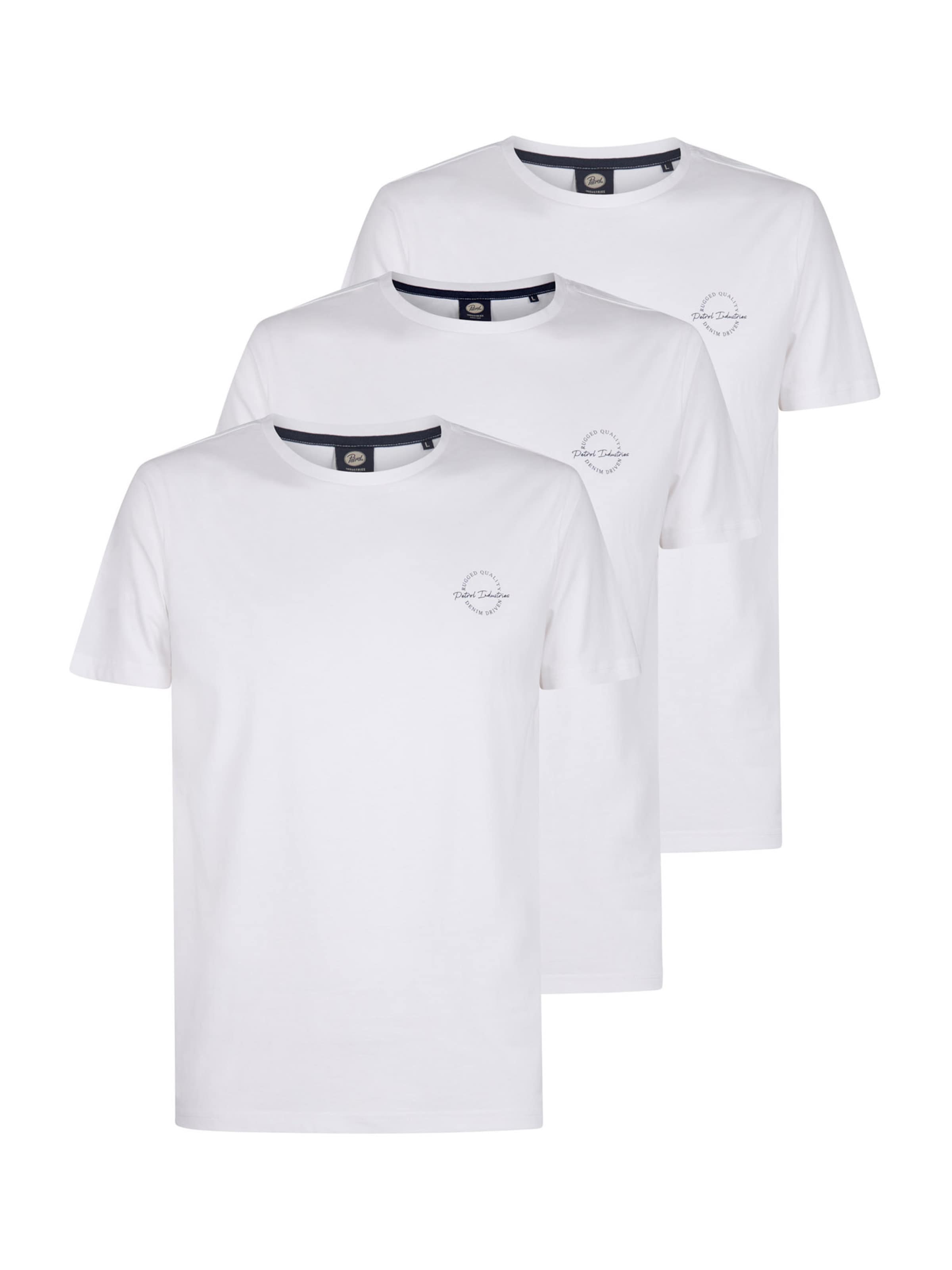 Petrol Industries Majica | bela barva: sprednja stran