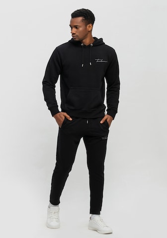 Tom Barron Jogginganzug mit Hoodie in Schwarz