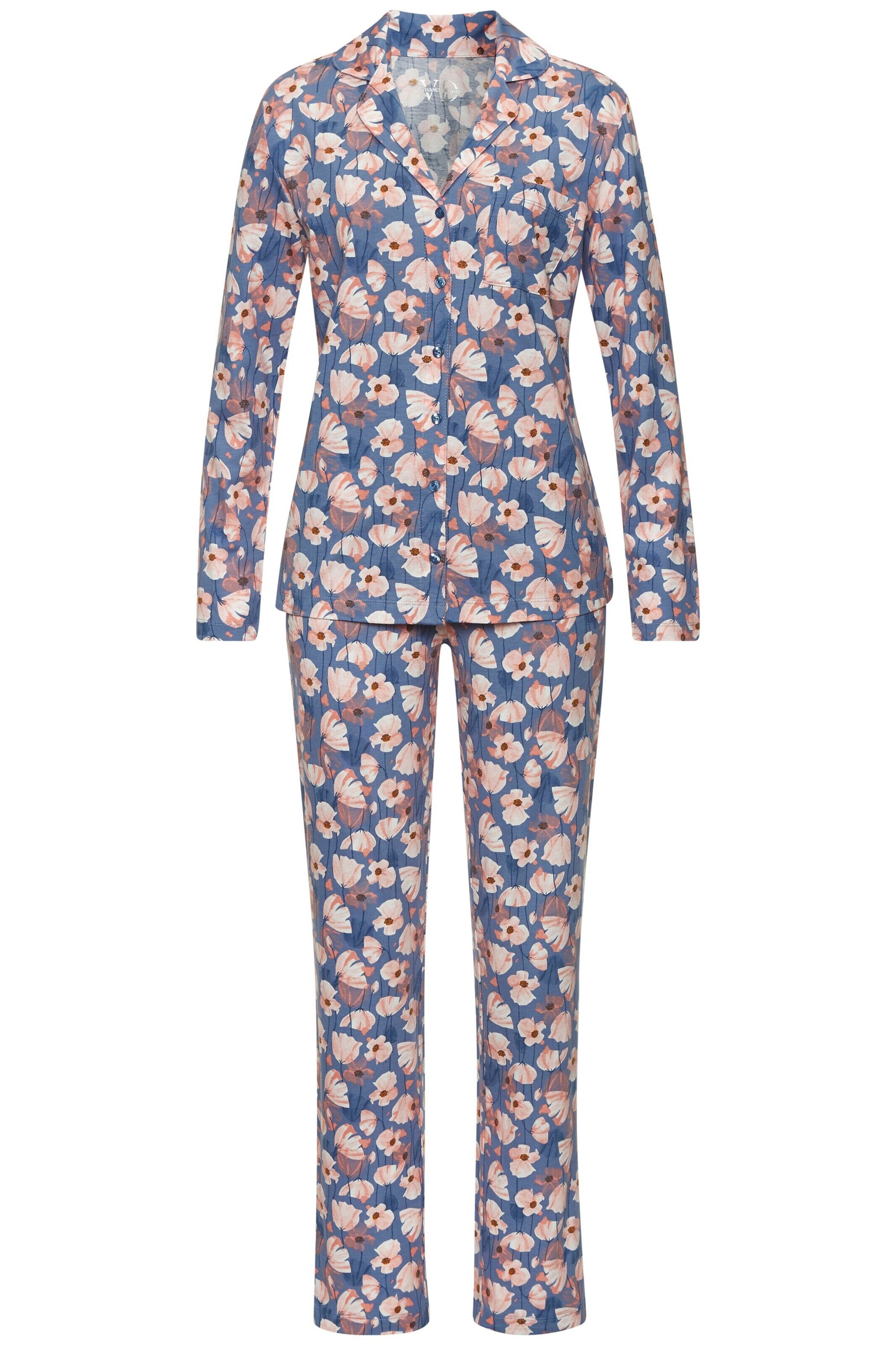 VIVANCE Pajama 'Dreams' in Blue: front