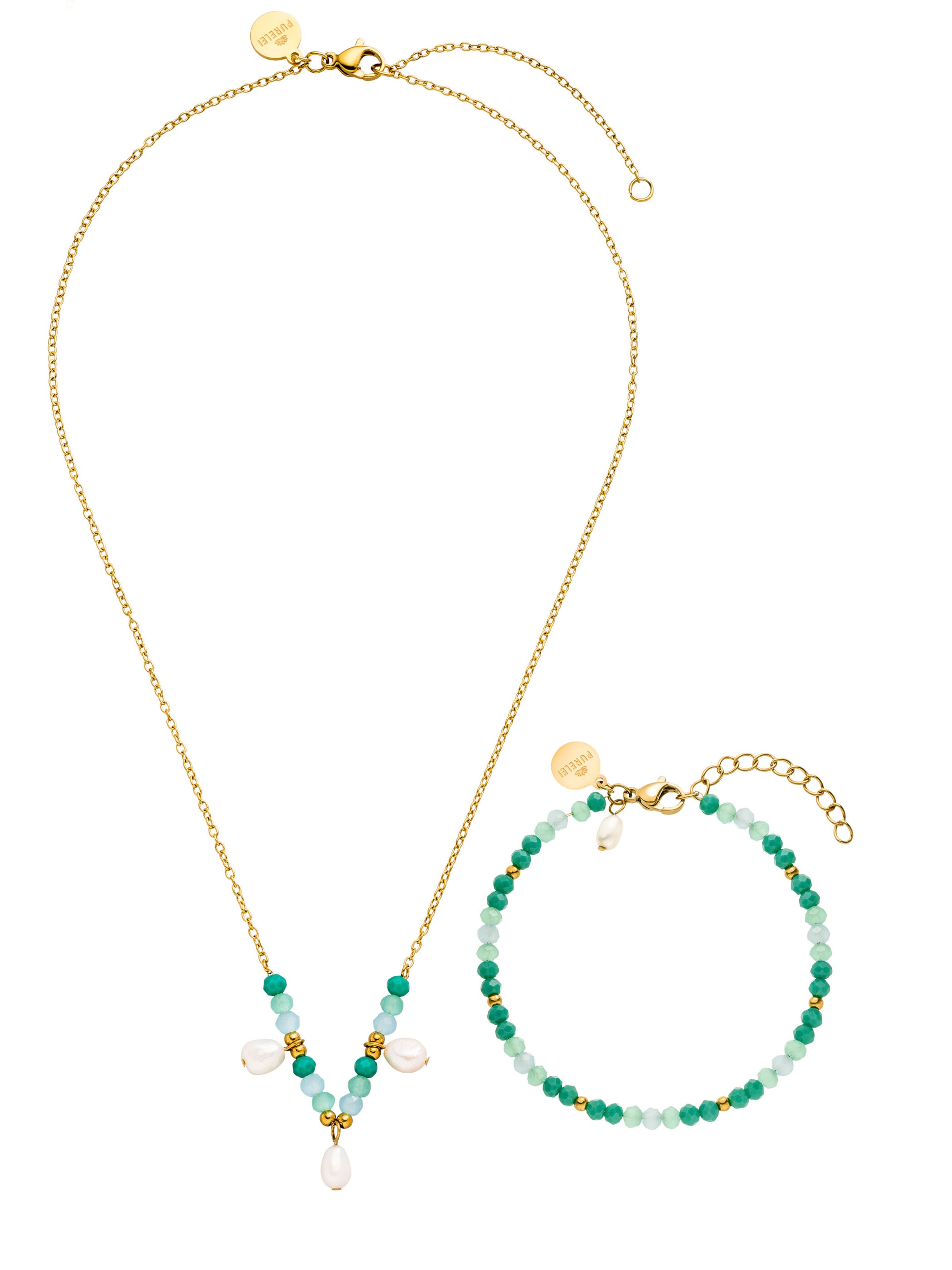 PURELEI Schmuckset 'Mahina Club Beach Breeze' in Gold: Vorderseite