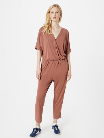 Urban Classics Jumpsuit in Bruin: voorkant