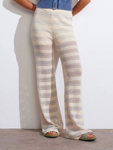 Dilvin Wide leg Broek 'Hose' in Beige