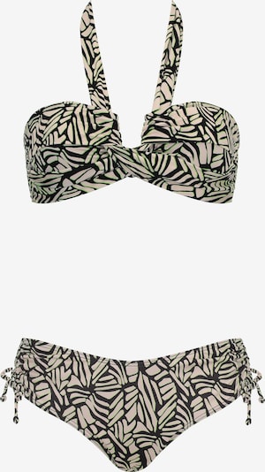 OLYMPIA Bikini i S/A i lysegrøn / sort / offwhite, Produktvisning