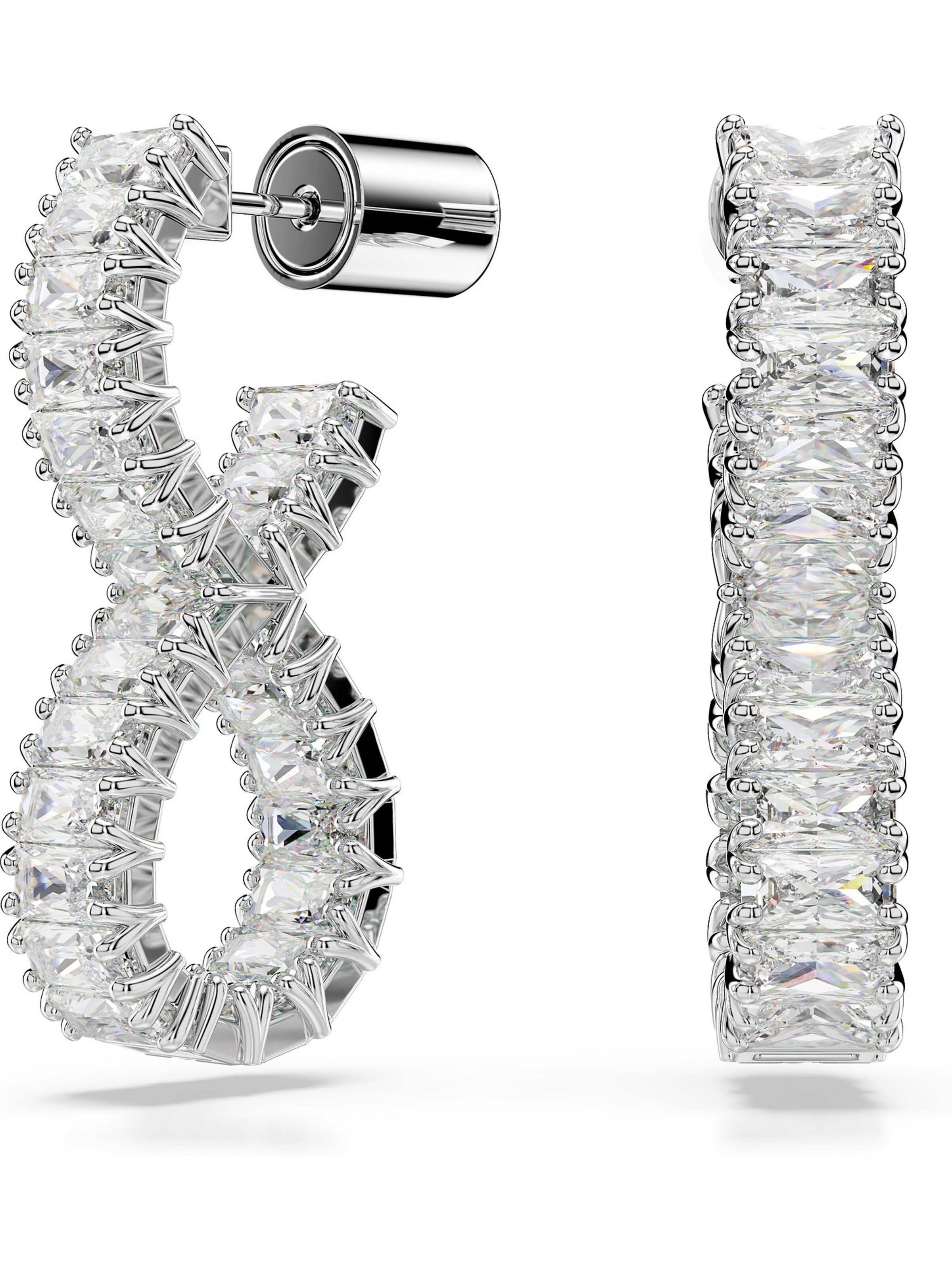 Swarovski Earrings in Silver: front