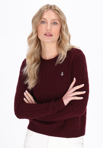Pull-over DreiMaster Maritim en rouge : devant