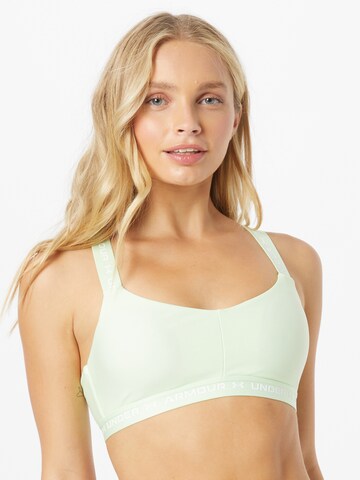 UNDER ARMOUR Bralette Sports Bra in Green: front