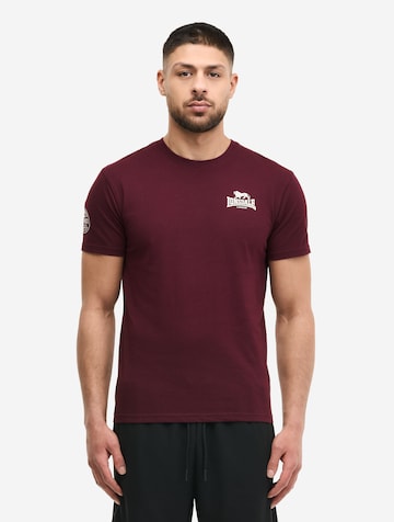 LONSDALE Majica 'WARLINGHAM' | rdeča barva: sprednja stran