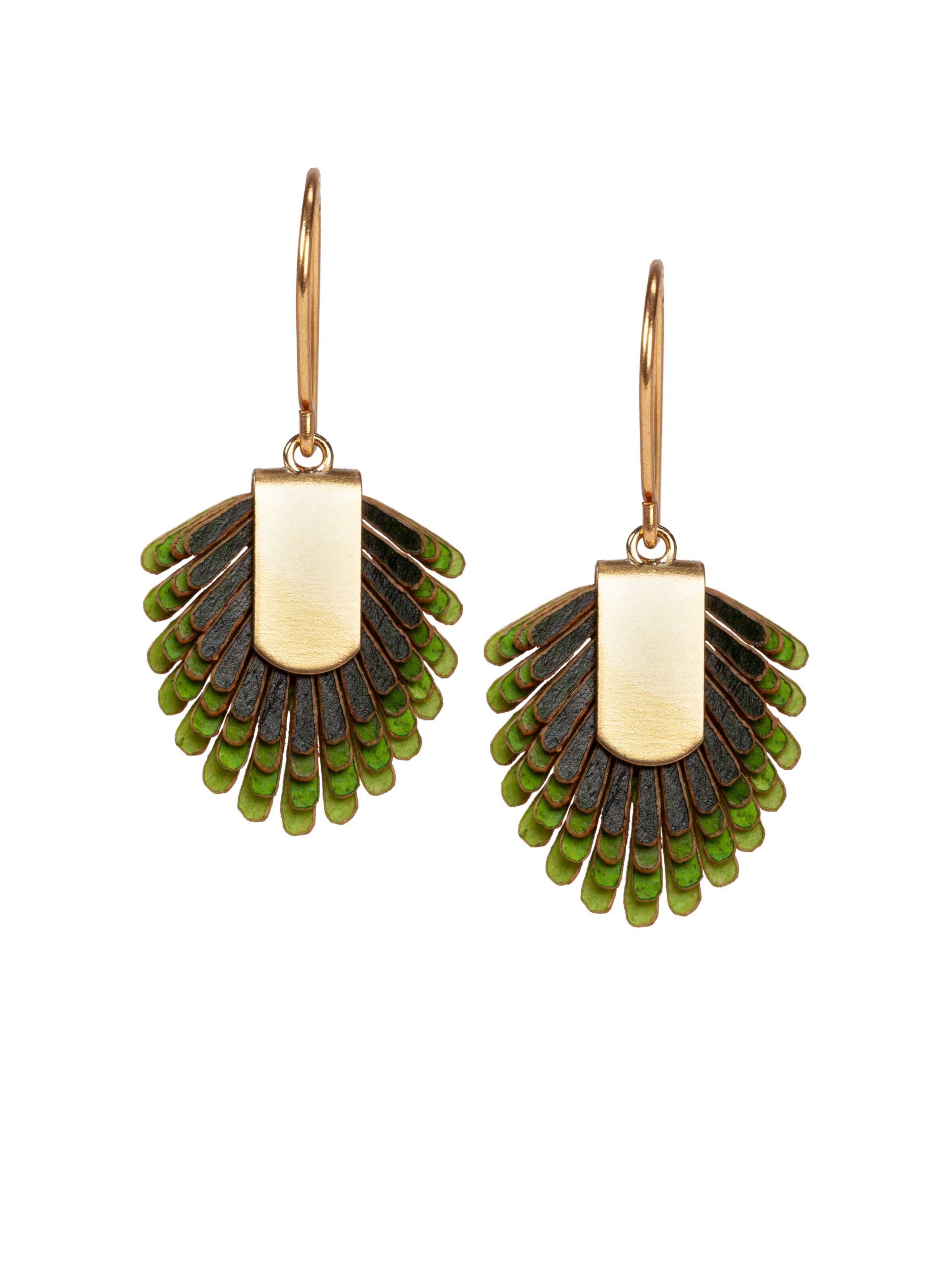 Gretchen Earrings 'Pam Pem S' in Green: front
