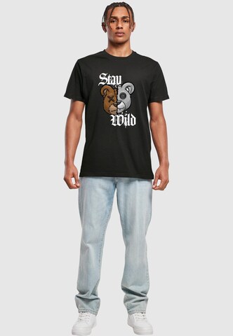 Mister Tee Shirt 'Stay Wild' in Black