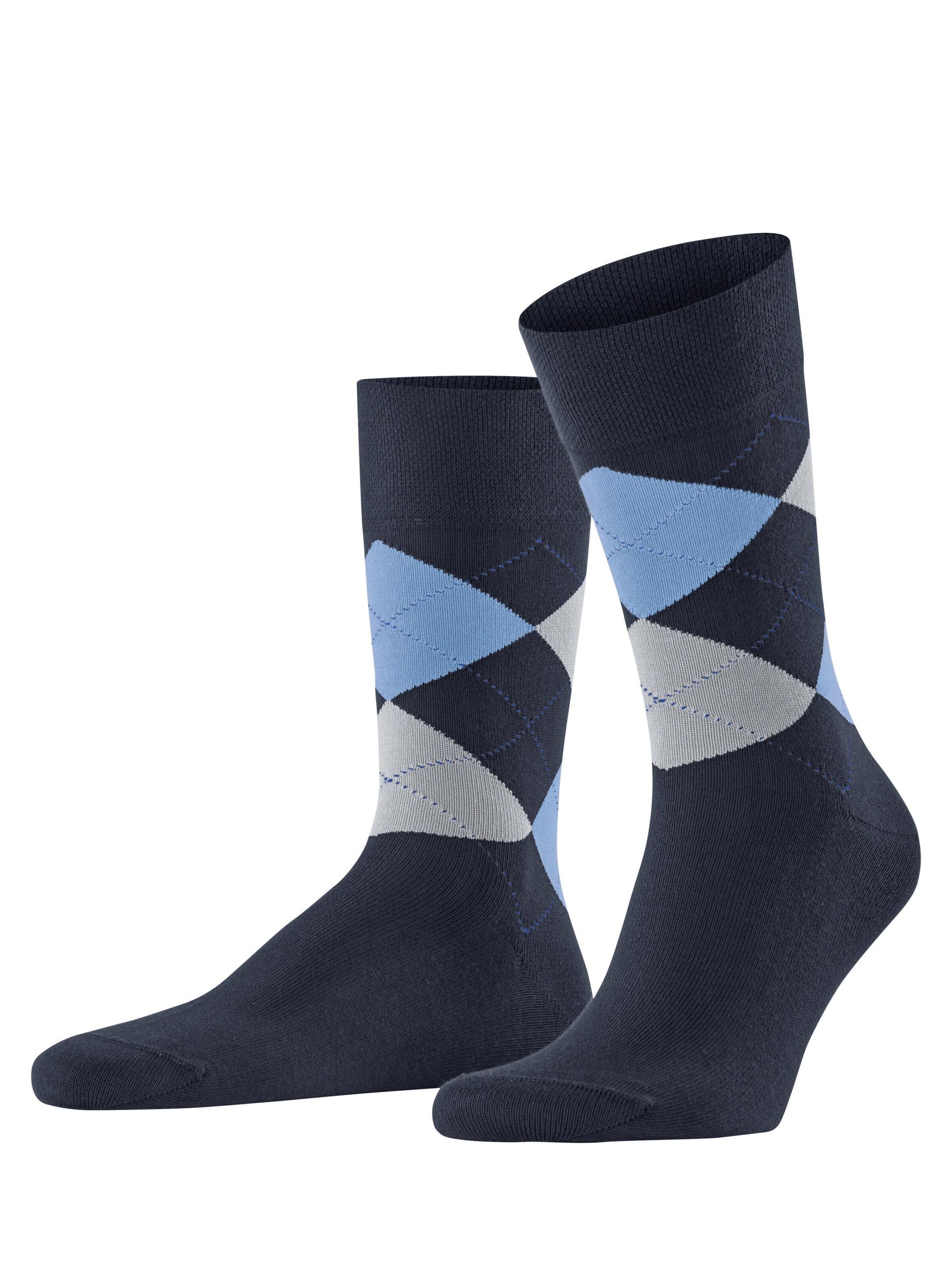 FALKE Socken 'Sensitive Argyle'‌ in Blau: Vorderseite